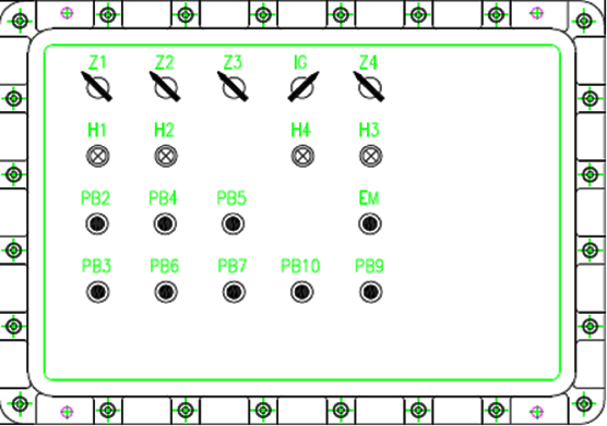 Model ECP-B-AX | Control Panel for EKM Monitors | Basic Series | ATEX Area